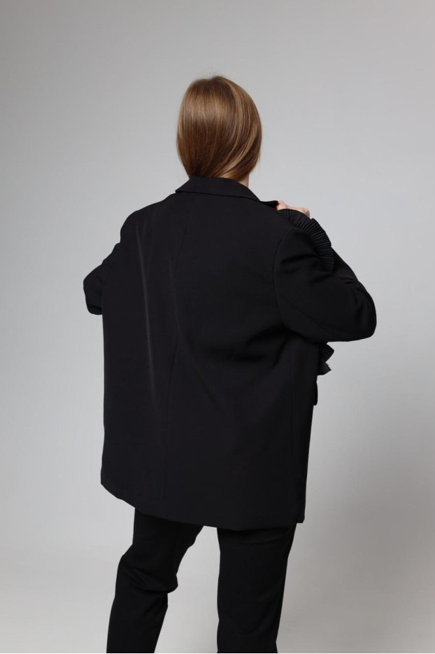 Піджак жіночий з квиткою 46-50 чорний (82656) - фото 10