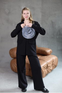 Костюм жіночий брючний 48-50 чорний (82657blL) - фото 1