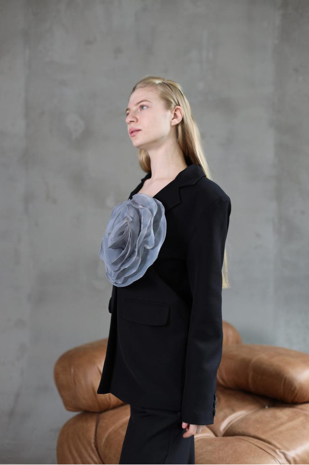 Костюм жіночий брючний 48-50 чорний (82657blL) - фото 2