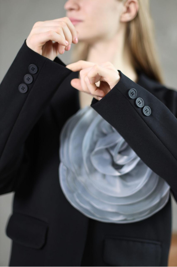 Костюм жіночий брючний 48-50 чорний (82657blL) - фото 6