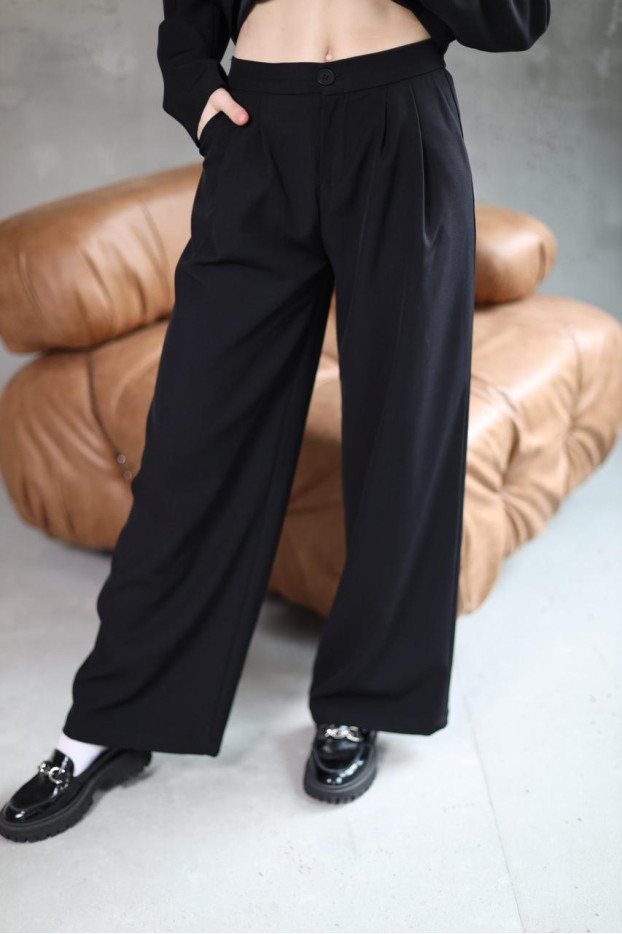 Костюм жіночий брючний 48-50 чорний (82657blL) - фото 7