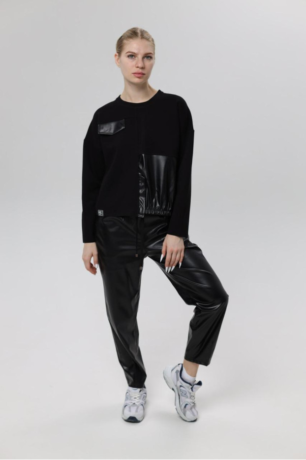 Світшот жіночий MK 52-54 чорний (2323 XL) - фото 7