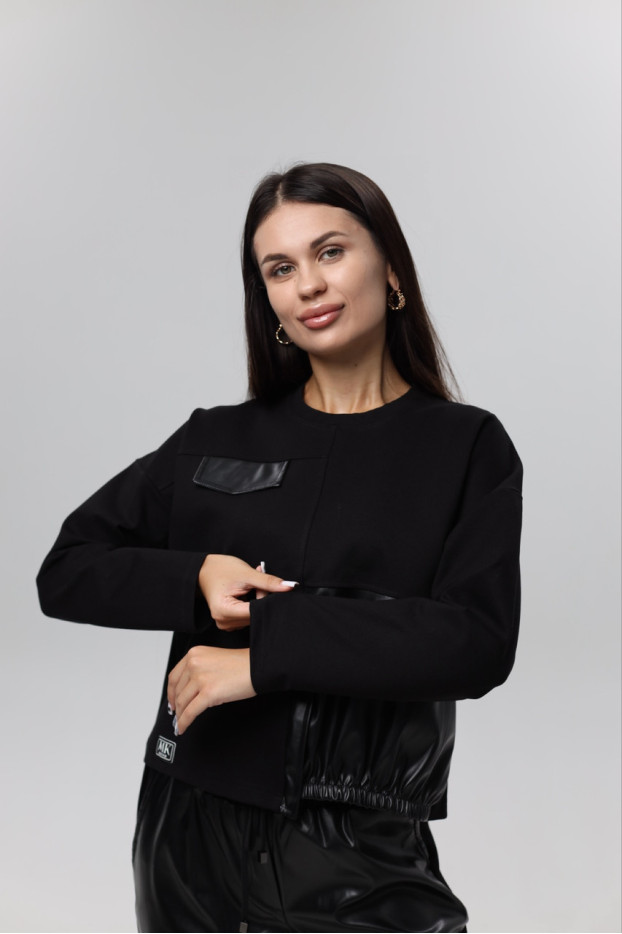 Світшот жіночий MK 50-52 чорний (2323L) - фото 5