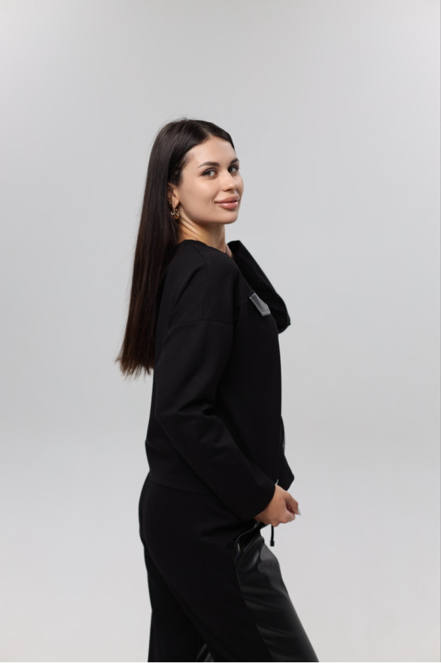 Світшот жіночий MK 46-48 чорний (82323S) - фото 3