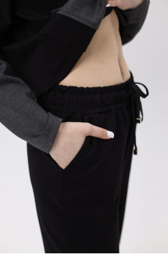 Брюки-слоучі MK з защіпами 52-54 чорні (2222XXL) - фото 4