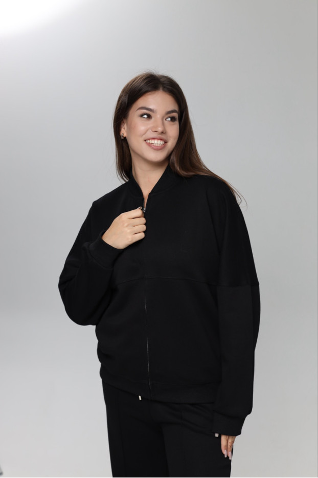 Костюм двійка жіночий 48-50 чорний (85063blM) - фото 3