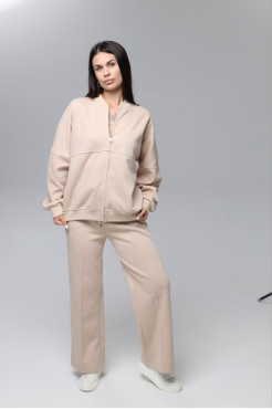 Костюм двійка жіночий 44-48 бежевий (85063bejS) - фото 1