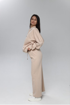 Костюм двійка жіночий 44-48 бежевий (85063bejS) - фото 5
