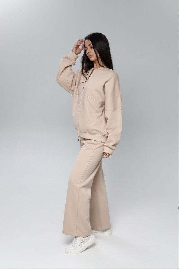 Костюм двійка жіночий 44-48 бежевий (85063bejS) - фото 6