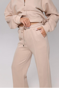 Костюм двійка жіночий 44-48 бежевий (85063bejS) - фото 7