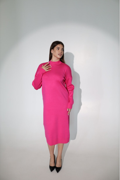 Сукня трикотажна в'язана 46-54 малина (82272ml)