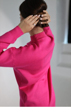 Сукня трикотажна в'язана 46-54 малина (82272ml) - фото 3