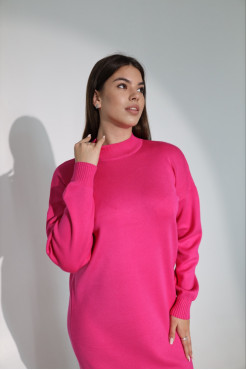 Сукня трикотажна в'язана 46-54 малина (82272ml) - фото 4