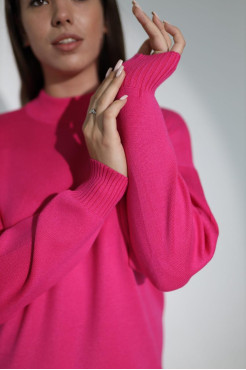 Сукня трикотажна в'язана 46-54 малина (82272ml) - фото 5