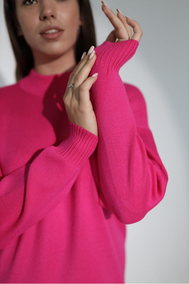 Сукня трикотажна в'язана 46-54 малина (82272ml) - фото 5