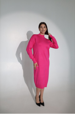 Сукня трикотажна в'язана 46-54 малина (82272ml) - фото 8