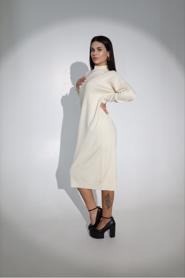 Сукня трикотажна в'язана 46-54 молочна (82272m) - фото 8