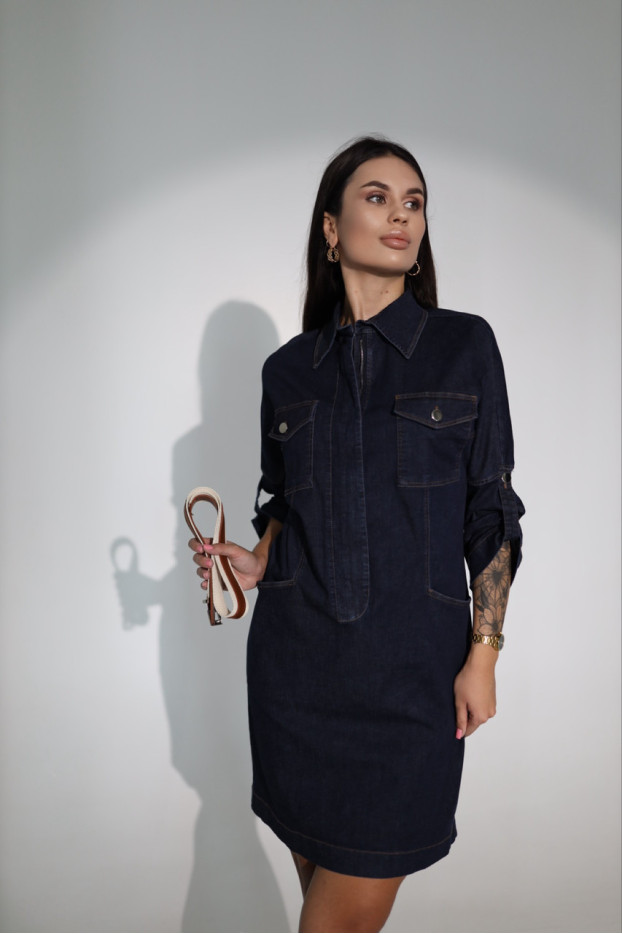 Сукня джинсова 44 синя (6533-38) - фото 2