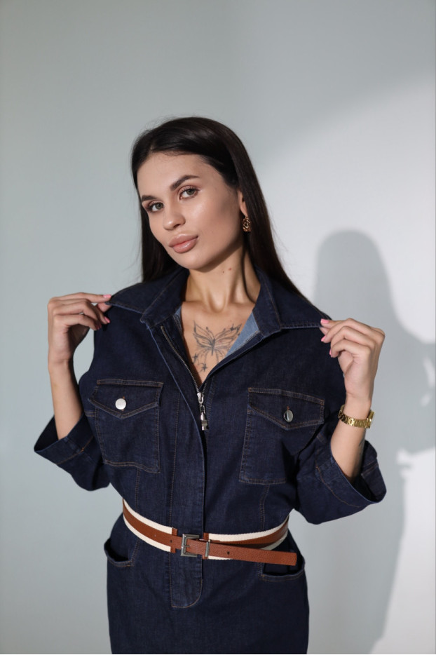 Сукня джинсова 42 синя (6533-36) - фото 10