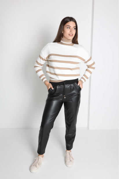 Брюки-слоучи женские на искусственном меху 52-54 черные (0949--1mXXL)