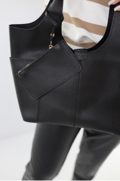 Сумка жіноча велика МК чорна (0911bl) - фото 3