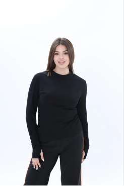 Лонгслів МК 44-46 чорний (0999blS) - фото 1