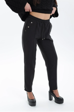 Брюки жіночі зі стрілкою на утепленні 54-56 графіт (1449/1gXXL) - фото 2