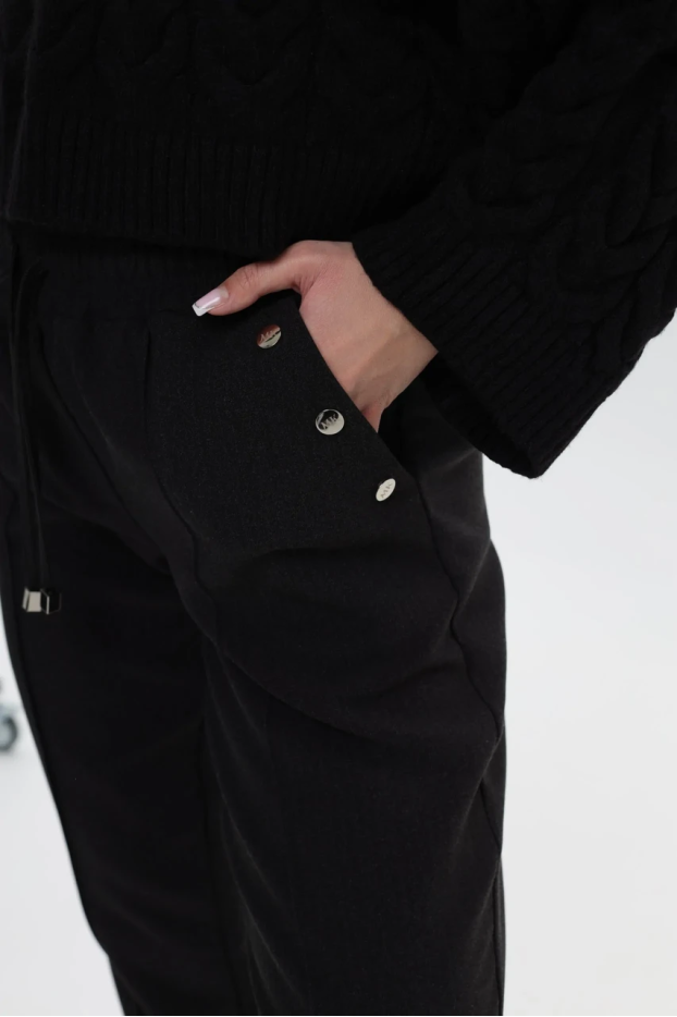 Брюки жіночі зі стрілкою на утепленні 54-56 графіт (1449/1gXXL) - фото 3