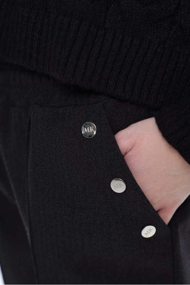 Брюки жіночі зі стрілкою на утепленні 54-56 графіт (1449/1gXXL) - фото 4