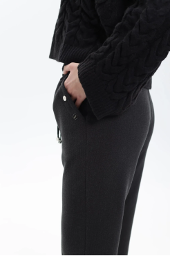 Брюки жіночі зі стрілкою на утепленні 54-56 графіт (1449/1gXXL) - фото 7