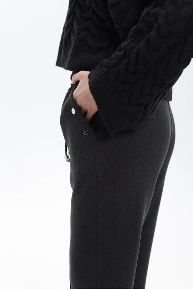 Брюки жіночі зі стрілкою на утепленні 54-56 графіт (1449/1gXXL) - фото 7