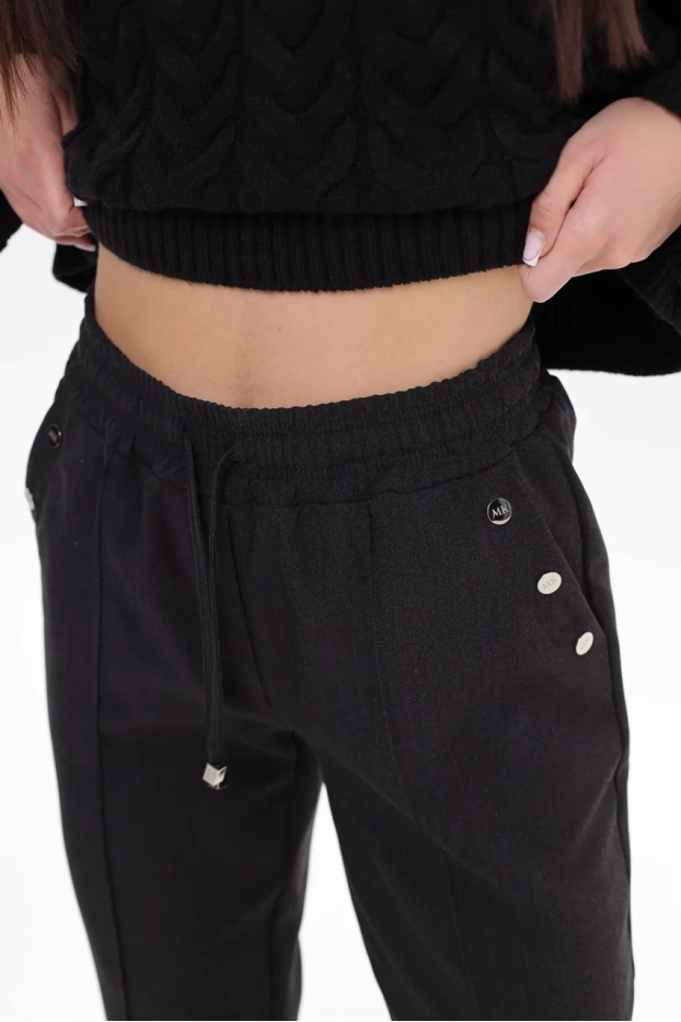 Брюки жіночі зі стрілкою на утепленні 52-54 графіт (1449/1gXL) - фото 5