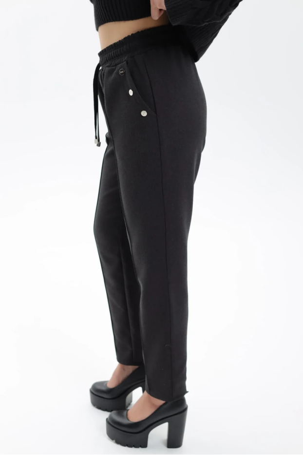 Брюки жіночі зі стрілкою на утепленні 52-54 графіт (1449/1gXL) - фото 6