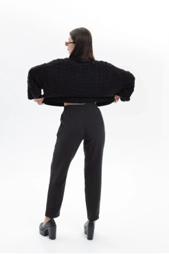 Брюки жіночі зі стрілкою на утепленні 52-54 графіт (1449/1gXL) - фото 8