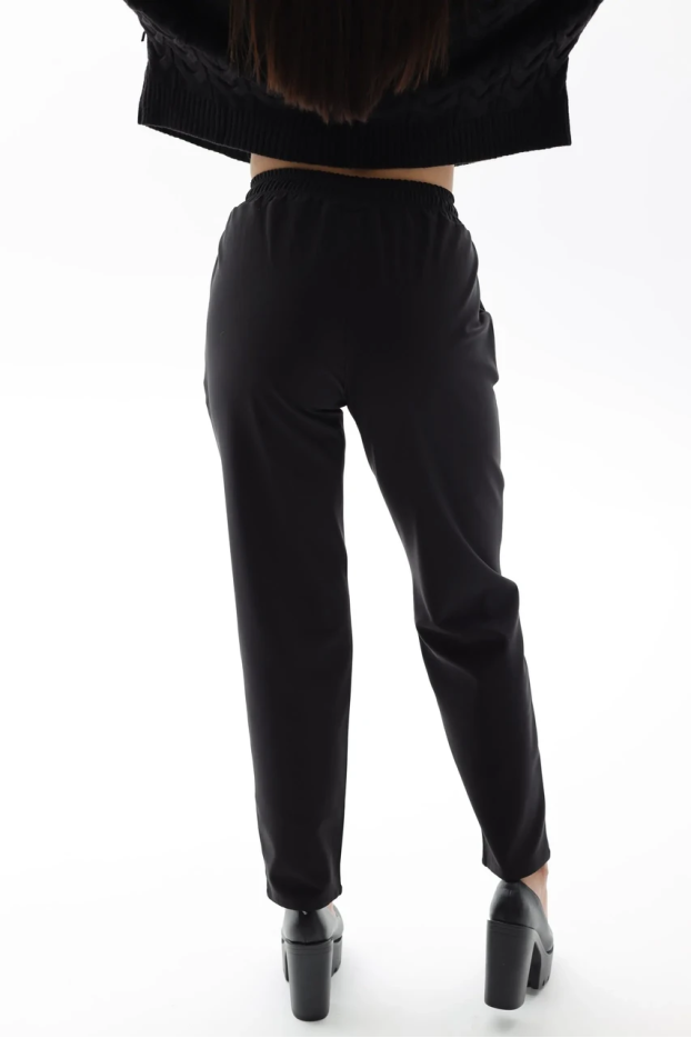 Брюки жіночі зі стрілкою на утепленні 54-56 чорні (1449/1XXL) - фото 4