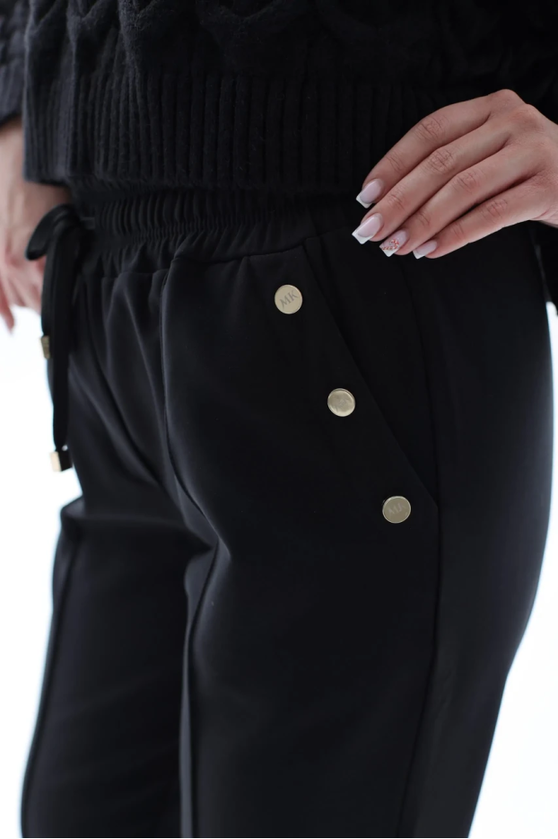 Брюки жіночі зі стрілкою на утепленні 54-56 чорні (1449/1XXL) - фото 5