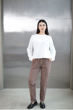 Лонгслів жіночий 46-52 білий (86206) - фото 2