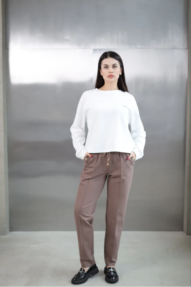 Лонгслів жіночий 46-52 білий (86206) - фото 2