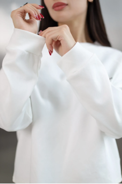 Лонгслів жіночий 46-52 білий (86206) - фото 7