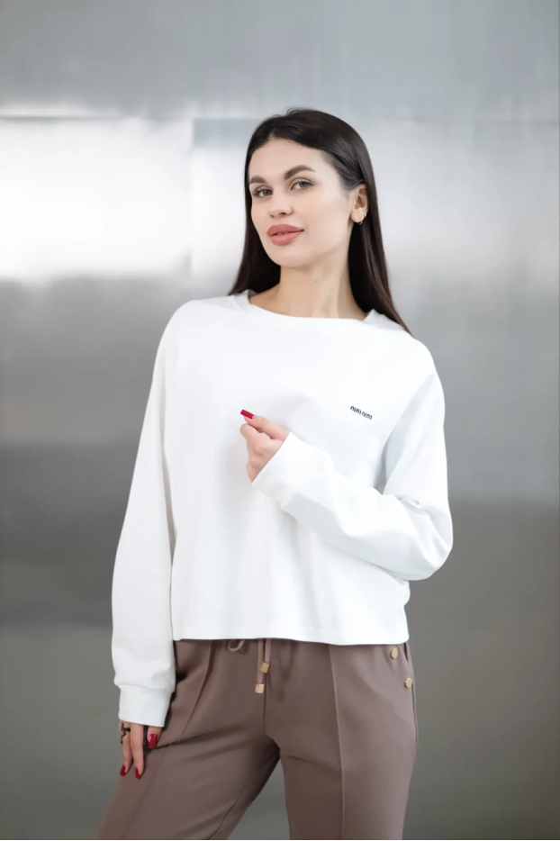 Лонгслів жіночий 46-52 білий (86206) - фото 9