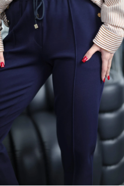 Брюки спорт-шик подовжені батальні 50 сині (1449sМ) - фото 4