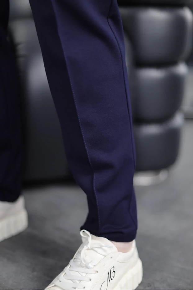 Брюки спорт-шик подовжені батальні 46-48 сині (1449sS) - фото 5