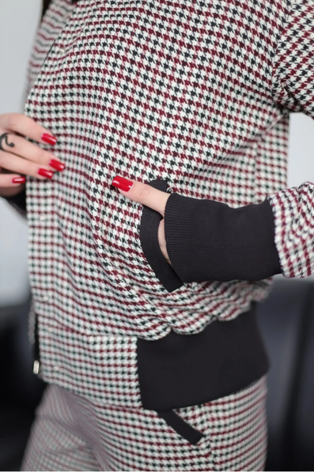 Куртка-бомбер жіноча МК 44-48 гусяча лапка (2727XS) - фото 9