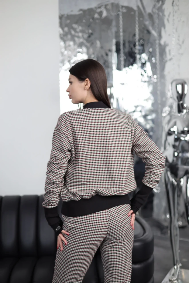 Куртка-бомбер жіноча МК 50-52 гусяча лапка (2727М) - фото 10