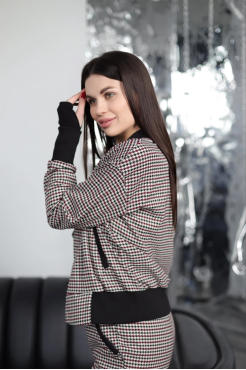 Куртка-бомбер жіноча МК 48-50 гусяча лапка (2727S) - фото 10