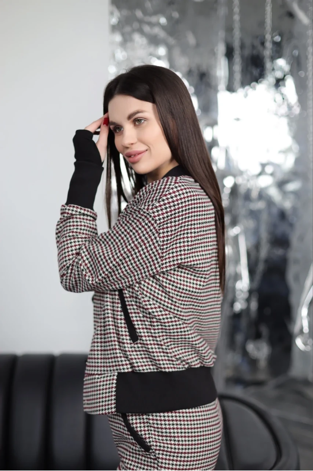 Куртка-бомбер жіноча МК 48-50 гусяча лапка (2727S) - фото 10