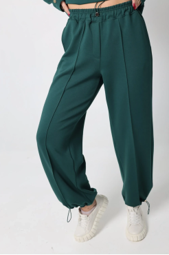 Брюки-палацо жіночі 54-56 смарагдові (2121XL) - фото 10