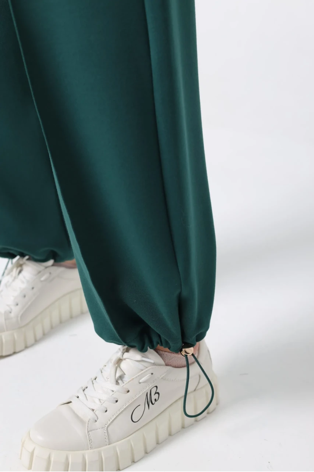 Брюки-палацо жіночі 50-52 смарагдові (2121М) - фото 4