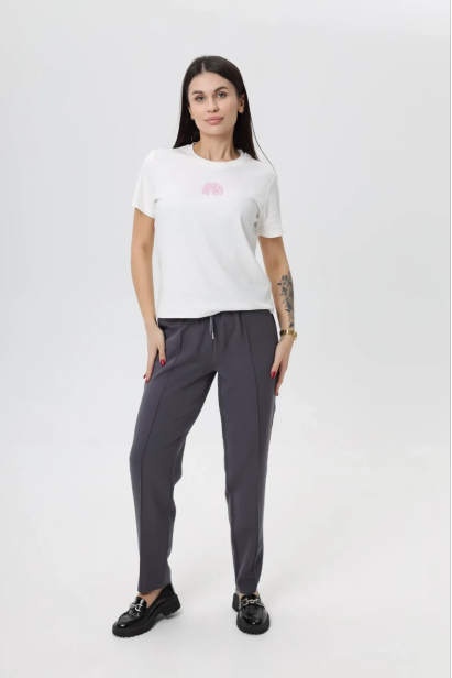 Брюки жіночі зі стрілкою MK 48-50 графіт (1099/1M)