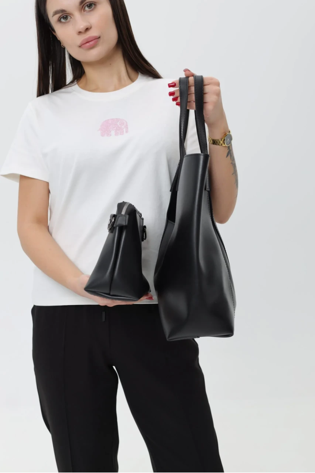 Сумка жіноча 2 в 1 МК чорна (11604) - фото 8